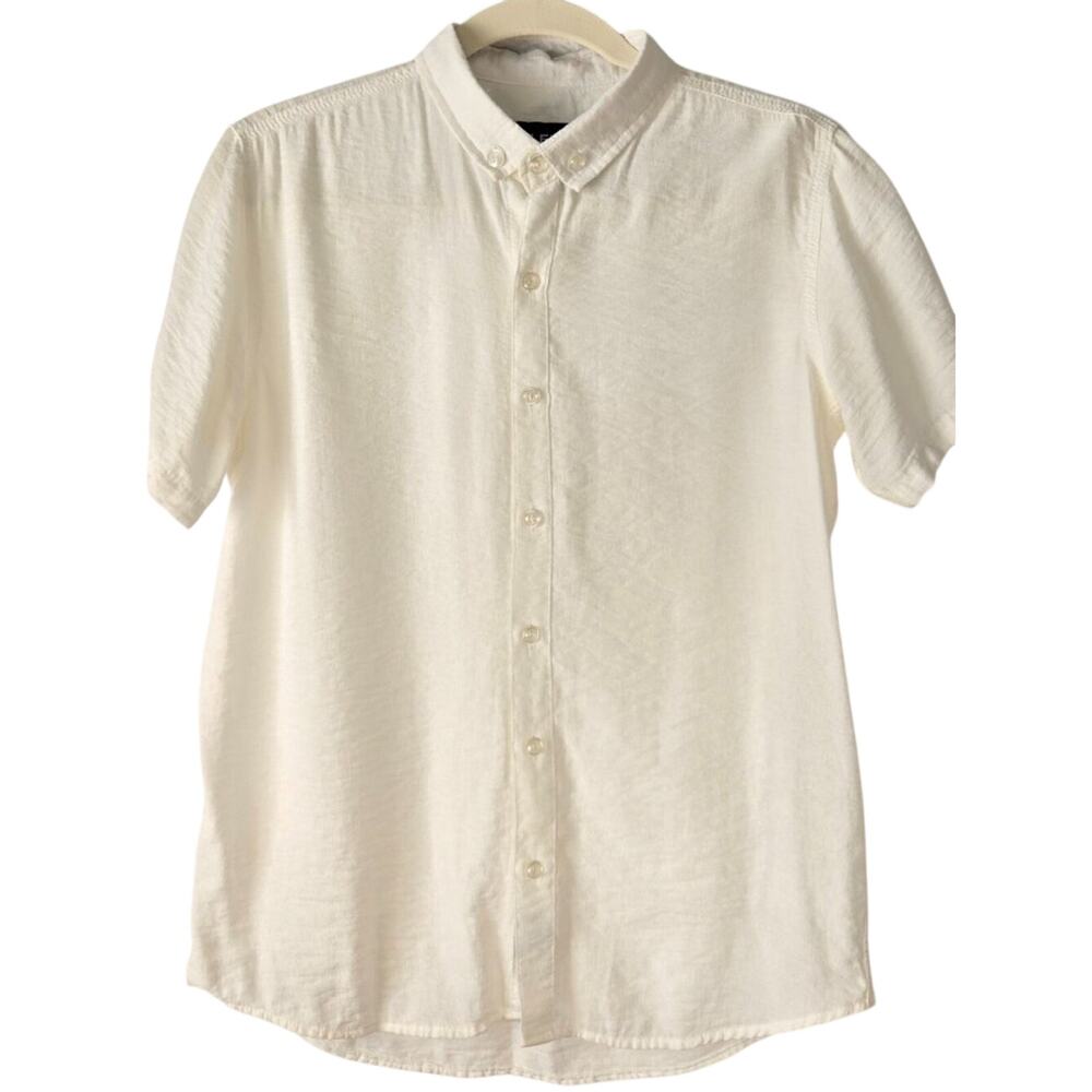 ASOS BLEND Men’s White Cotton Rich Classic Essential Button Up Shirt Size XL